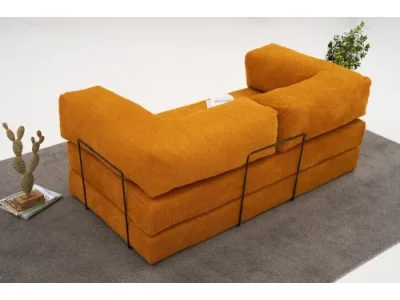 Detail produktu Trojmiestna rozkladacia futonová pohovka Comfort 190 cm oranžová