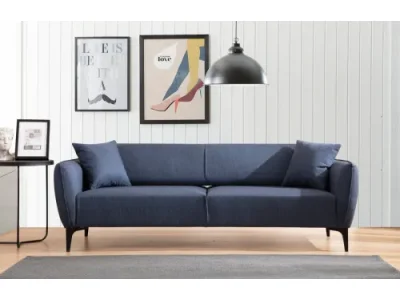 Trojmiestna rozkladacia pohovka Belissimo 220 cm modrá