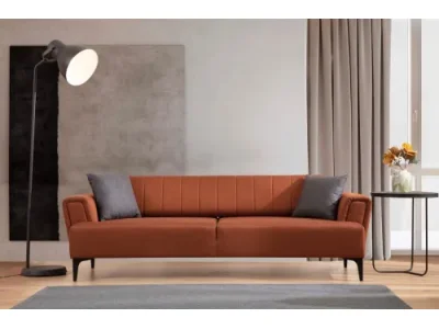 Detail produktu Trojmiestna rozkladacia pohovka Hamlet 230 cm tehlovo oranžová