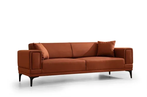 Trojmiestna rozkladacia pohovka Horizon 230 cm tehlovo oranžová
