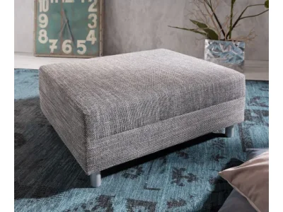 DELIFE Taburet Clovis B98 x T83 svetlosivý modulárny štruktúrovaná tkanina