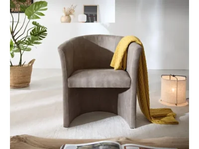 Detail produktu DELIFE Koktailové kreslo Pieder vintage taupe čalúnené vintage vzhľad