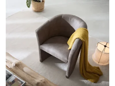 Detail produktu DELIFE Koktailové kreslo Pieder vintage taupe čalúnené vintage vzhľad