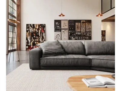 Detail produktu DELIFE Veľká pohovka Snoosh 400x150 cm mikrovlákno čierna vintage ležadlo pravá