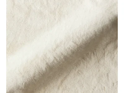 Detail produktu DELIFE Lounge kreslo Nova 88x88 cm plyšový manšester krémovo biela