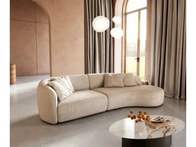 DELIFE Pohovka Mairi 330x160 cm manšester béžová