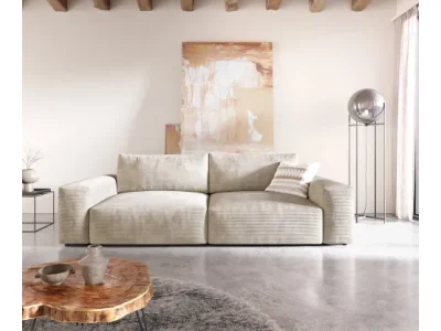 Detail produktu DELIFE Veľká pohovka Lanzo XL 270x130 cm manšester béžová