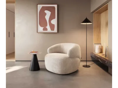 DELIFE Lounge kreslo Nova 88×88 cm manšester béžová