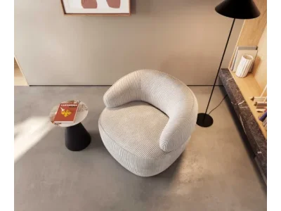 Detail produktu DELIFE Lounge kreslo Nova 88×88 cm manšester béžová