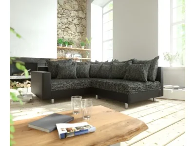 Detail produktu DELIFE Rohová pohovka Clovis čierna modulárna opierka ležadlo ľavá