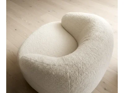 Detail produktu DELIFE Lounge kreslo Nova 88×88 cm barančekový potah béžová