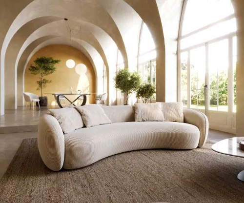 DELIFE Pohovka Larna 260x120 cm manšester béžová