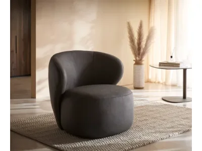 DELIFE Lounge kreslo Pulo 80x80 cm mikrovlákno antracitová vintage