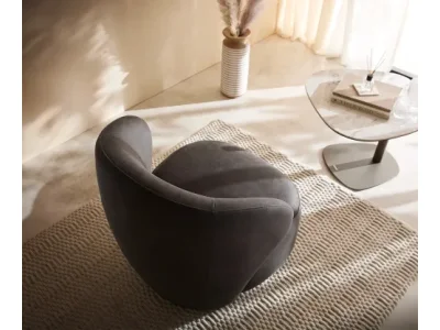 Detail produktu DELIFE Lounge kreslo Pulo 80x80 cm mikrovlákno antracitová vintage