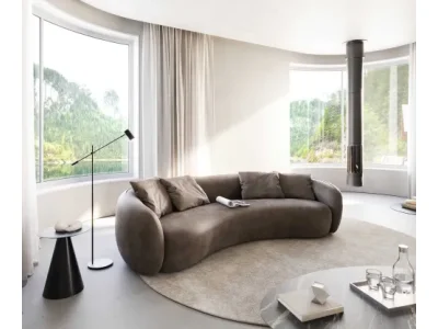 DELIFE Pohovka Larna 260x120 cm mikrovlákno taupe vintage