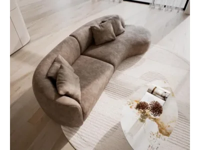 Detail produktu DELIFE Pohovka Mairi 330x160 cm mikrovlákno taupe vintage