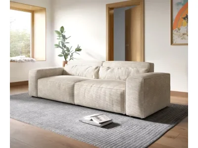 DELIFE Veľká pohovka Sirpio XL 270x130 cm manšester béžová