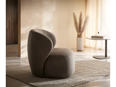 Detail produktu DELIFE Lounge kreslo Pulo 80x80 cm mikrovlákno taupe vintage