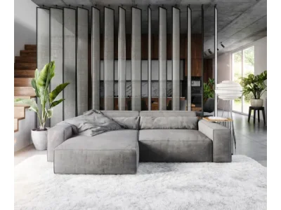 Detail produktu DELIFE Rohová pohovka Sirpio XL 270x170 cm mikrovlákno taupe variabilné ležadlo