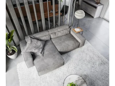 Detail produktu DELIFE Rohová pohovka Sirpio XL 270x170 cm mikrovlákno taupe variabilné ležadlo