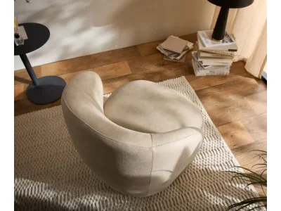 Detail produktu DELIFE Lounge kreslo Pulo 80x80 cm mikrovlákno béžová vintage