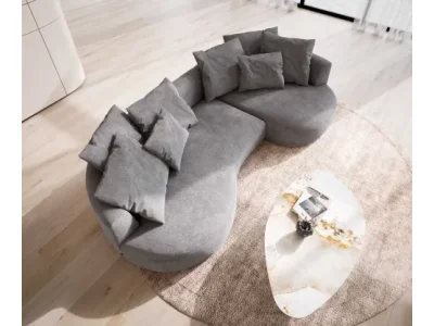 Detail produktu DELIFE Pohovka Edina 330x170 cm mikrovlákno sivá