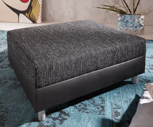 DELIFE Taburet Clovis B98 x T83 čierna modul umelá koža