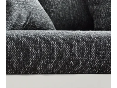 Detail produktu DELIFE Pohovka v tvare U Clovis XXL biela čierna ležadlo pravá