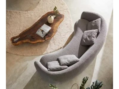 Detail produktu DELIFE Pohovka Larna 260x120 cm bouclé strieborno-sivá