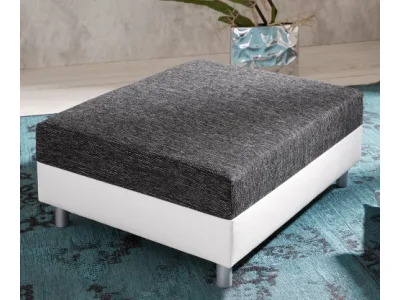 Detail produktu DELIFE Taburet Clovis B98 x T83 biela čierna modulárny štruktúrovaná látka