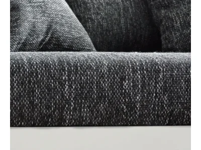 Detail produktu DELIFE Rohová pohovka Clovis biela čierna modulárna opierka taburet ležadlo ľavá