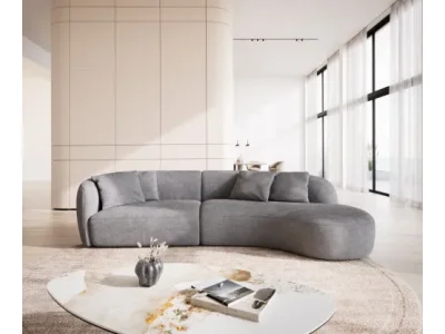 Detail produktu DELIFE Pohovka Mairi 330x160 cm mikrovlákno sivá