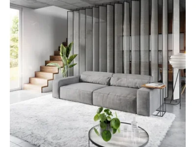 Detail produktu DELIFE Veľká pohovka Sirpio XL 270x130 cm mikrovlákno taupe