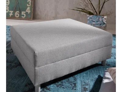 DELIFE Taburet Clovis sivý B98 x H83 sivý modul štruktúrovaná tkanina