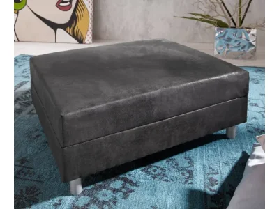 DELIFE Taburet Clovis antracitová farba rozmery 98 x 83 modul mikrovelúr