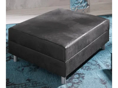 Detail produktu DELIFE Taburet Clovis antracitová farba rozmery 98 x 83 modul mikrovelúr