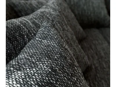 Detail produktu DELIFE Rohová pohovka Clovis biela čierna s ležadlom taburetom ľavá