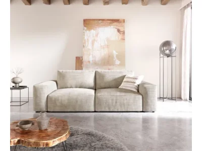 Detail produktu DELIFE Veľká pohovka Lanzo 230x95 cm manšester béžová