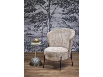 Čalúnené dizajnové kreslo CEZAR béžové