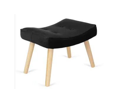 Detail produktu Čalúnené kreslo LOZANO s podnožkou čierne