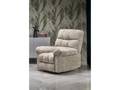 Čalúnené polohovacie kreslo AMORE béžové