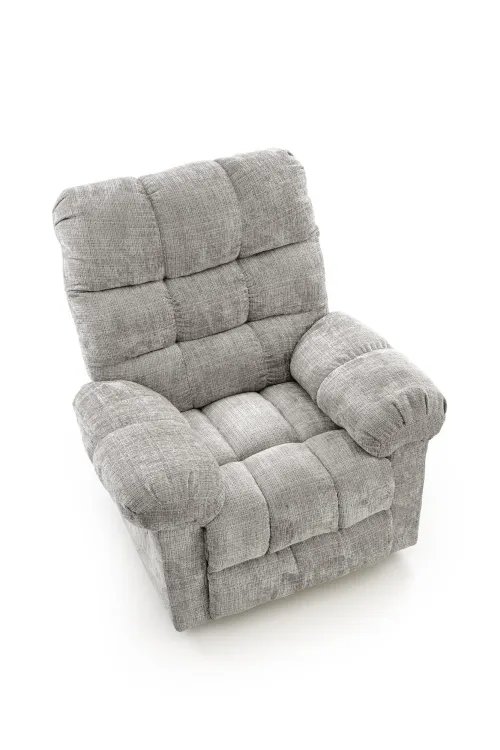 Čalúnené polohovacie kreslo AMORE sivé