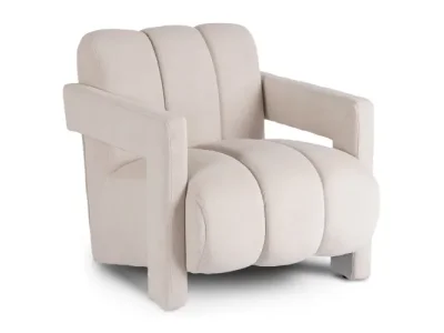 Detail produktu Dizajnové kreslo Bender krémové