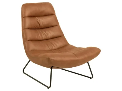 Dizajnové kožené kreslo Milford brandy brown