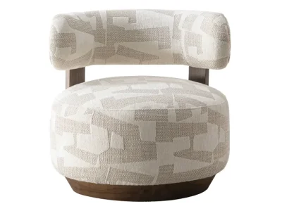 Detail produktu Dizajnové kreslo Dolce krémové/orech