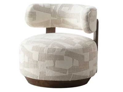 Detail produktu Dizajnové kreslo Dolce krémové/orech