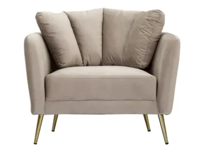 Detail produktu Dizajnové kreslo Kyjev sivé/zlaté