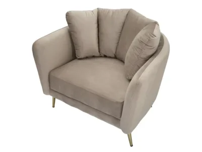 Detail produktu Dizajnové kreslo Kyjev sivé/zlaté