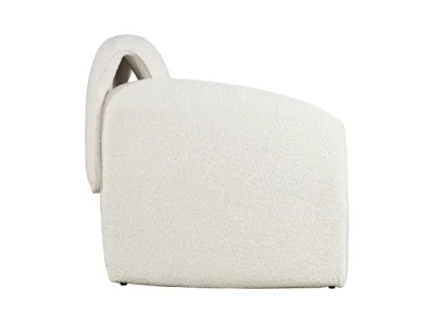 Detail produktu Dizajnové kreslo Leith bouclé biele