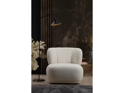 Dizajnové kreslo Livorno biele